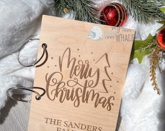 Christmas Card Holder| Custom Card Keeper| Cards of Christmas Past| Family Name Personalized Christmas Card Holder| Christmas Card Storage