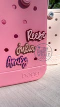 Personalized Bogg Bag Name Tag | Bogg Bag Name Plate| Glitter Charm for Beach Bag | Bogg Bag Accessories| Custom Summer Accessory