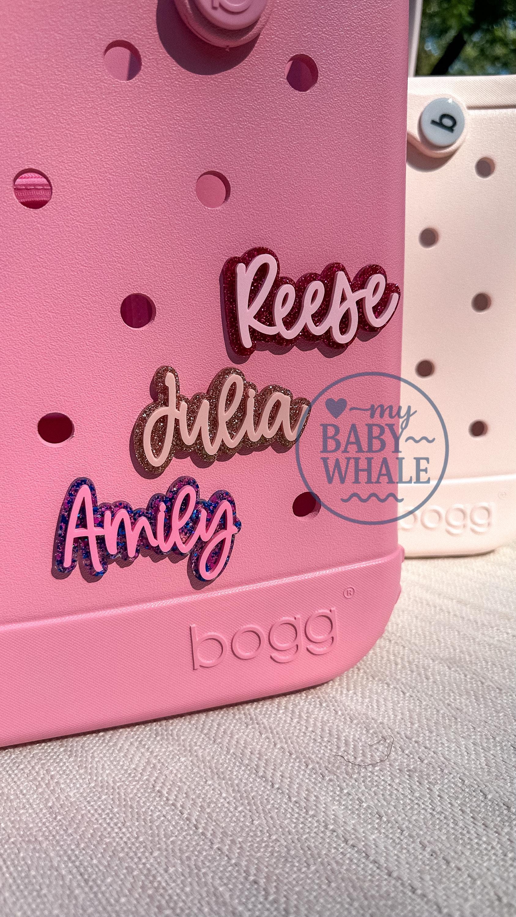 Personalized Bogg Bag Name Tag | Bogg Bag Name Plate| Glitter Charm for Beach Bag | Bogg Bag Accessories| Custom Summer Accessory