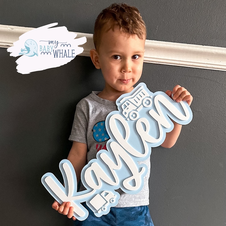 Boys Wall Decor Sign Baby Name Sign 3D Nursery Sign Boy Etsy