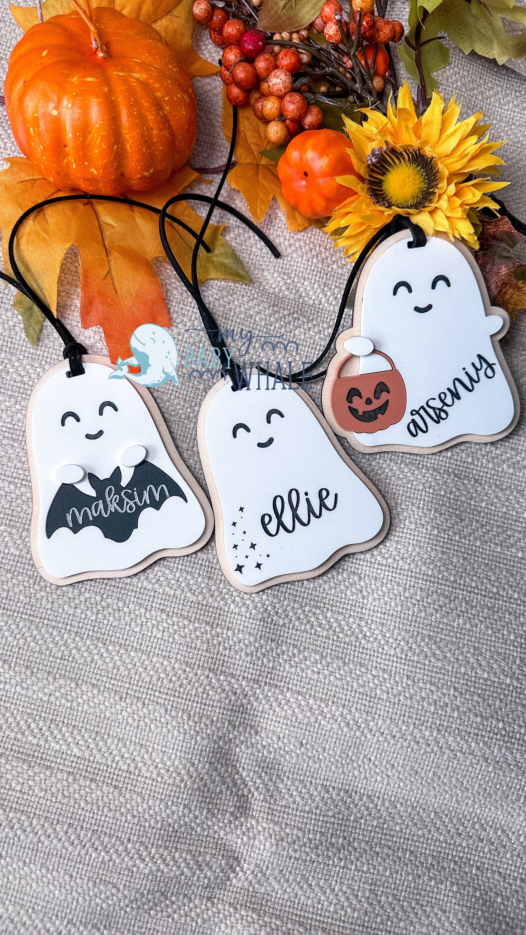 Ghost Name Tag| Halloween Gift Basket Gift Tag| Personalized Halloween Basket Tag| Trick or Treat Bag Tag| Boo Basket Tag| Spooky Season Tag