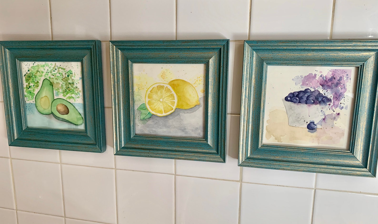 Fruit Collection Original Watercolor Kitchen Art Etsy