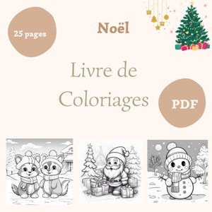 Libro da colorare per bambini sul tema invernale (25 pagine da colorare)