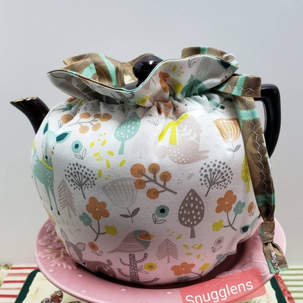 SNUGGLENS Tea Pot Cozy Cover, Tea Cozy Accessory, Woodland Creatures, 5 sizes