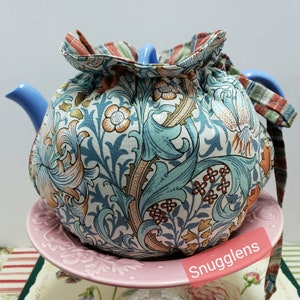 SNUGGLENS Tea Pot Cozy Cover, Tea Cozy Accessory, William Morris, 5 Sizes