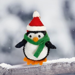penguin keychain, penguin lover, christmas, winter