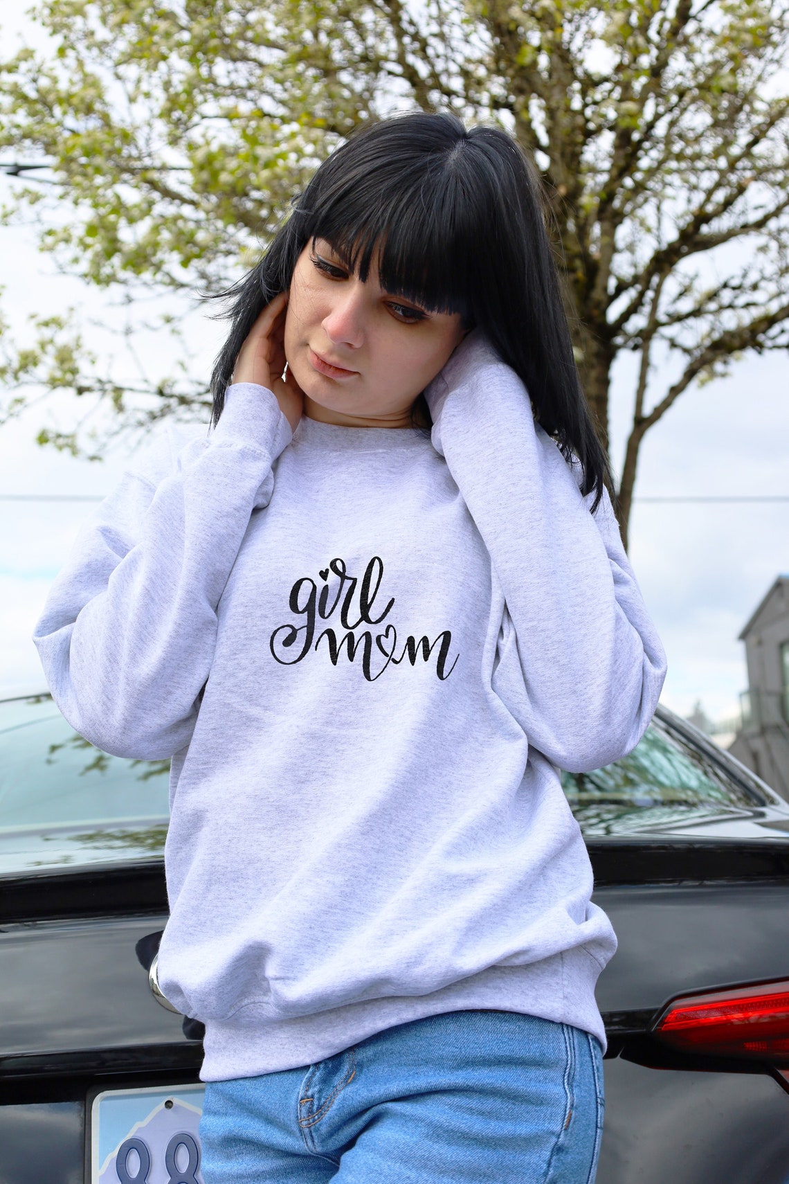 Girl Mom Sweatshirt. Fancy Pullover for Moms. Crewneck Etsy