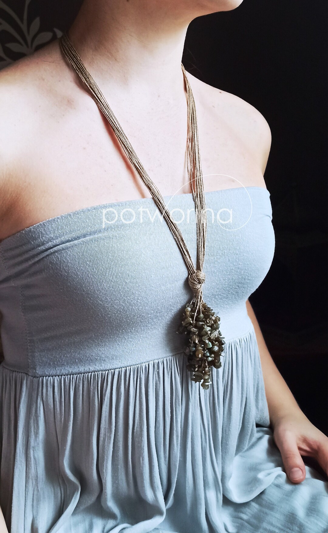 Collier Pierres Naturelles Améthyste Labradorite Quartz - Perles Violettes, Longueur 41-45 Cm, Idéal Cadeau