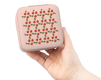 Cork Square Jewelry Travel Case | Compact Ring Earring Organizer