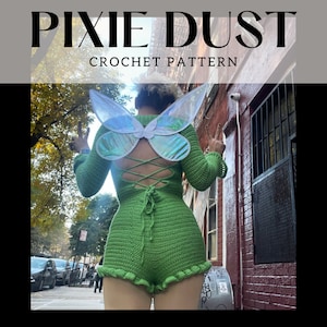 Pixie Dust ||DIGITAL DOWNLOAD, Crochet Pattern, Romper, Off Shoulder, one piece, bolero, plus size, Shrug, Size Inclusive XS-5X||