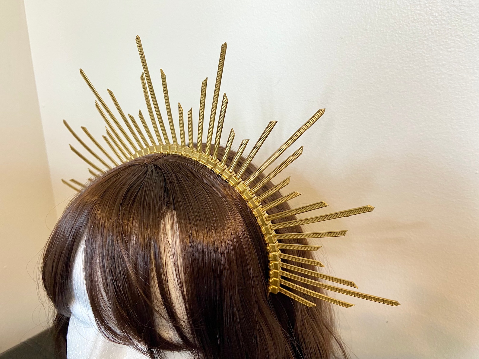 Zip Tie Crown Gold Tiara Gold Spiky Crown Wedding Cosplay Etsy