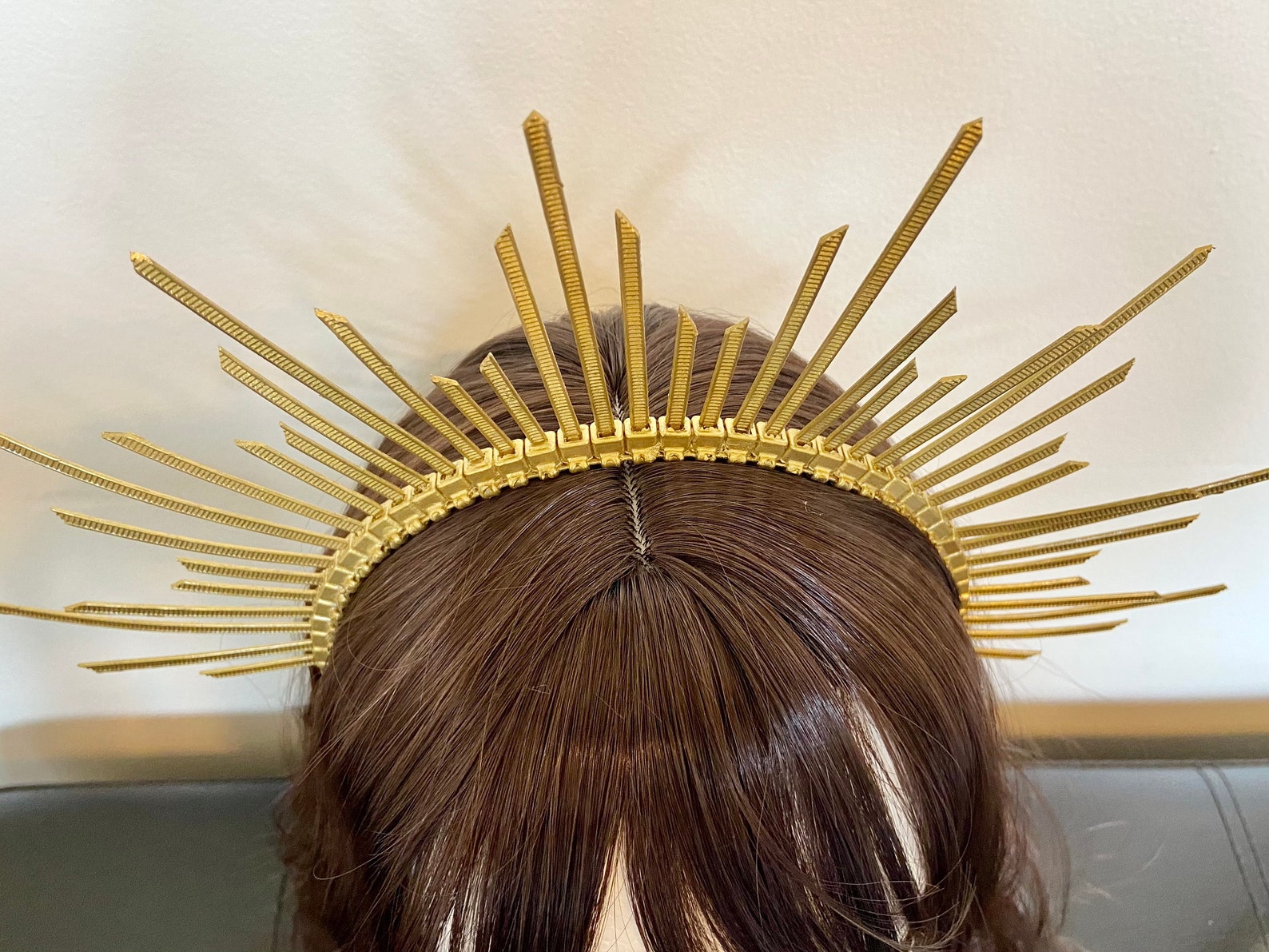 Zip Tie Crown Gold Tiara Gold Spiky Crown Wedding Cosplay Etsy
