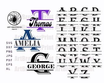 Download Split Monogram Svg Etsy
