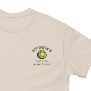 Hwang Hyunjin Kiwi Farm Embroidered Tee Tshirt