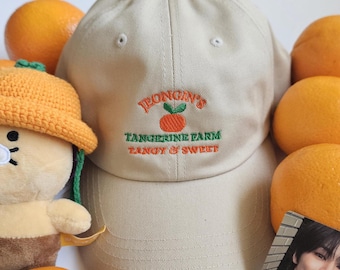 Stray Kids SKZ Yang Jeongin's Tangerine Farm Embroidered Dad Cap