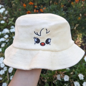 Stray Kids SKZ Lee Felix Skzoo Bbokkari Face Embroidered Terry Bucket Hat