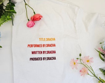 Stray Kids SKZ 3RACHA Embroidered Tee Tshirt
