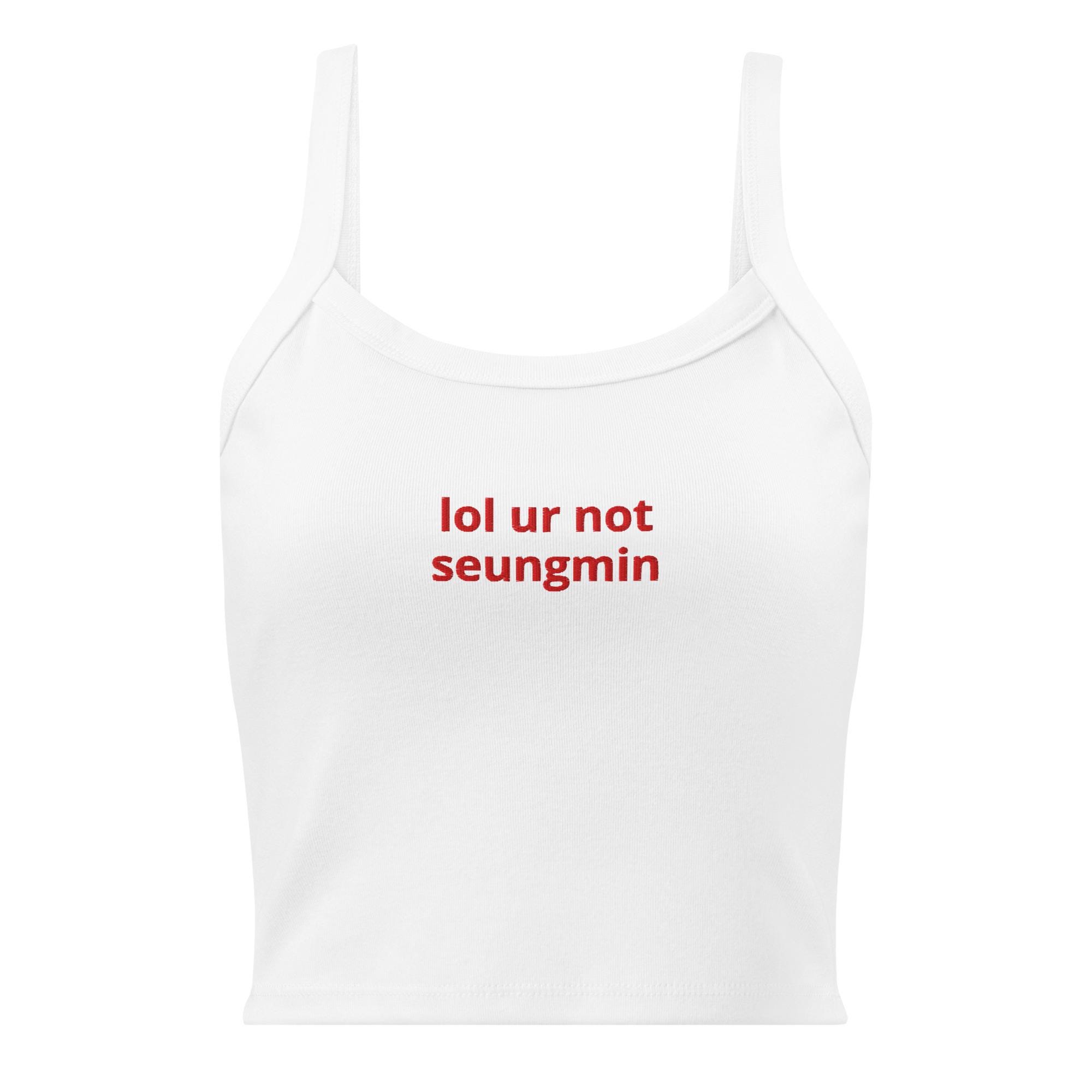 Stray Kids SKZ "lol ur not seungmin" Embroidered Cropped Tank Top