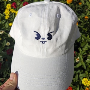 Stray Kids SKZ Lee Know Skzoo Leebit Face Embroidery White Dad Hat Cap