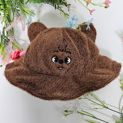 Stray Kids SKZ Skzoo Han Jisung Quokka Fluffy Embroidered Bucket