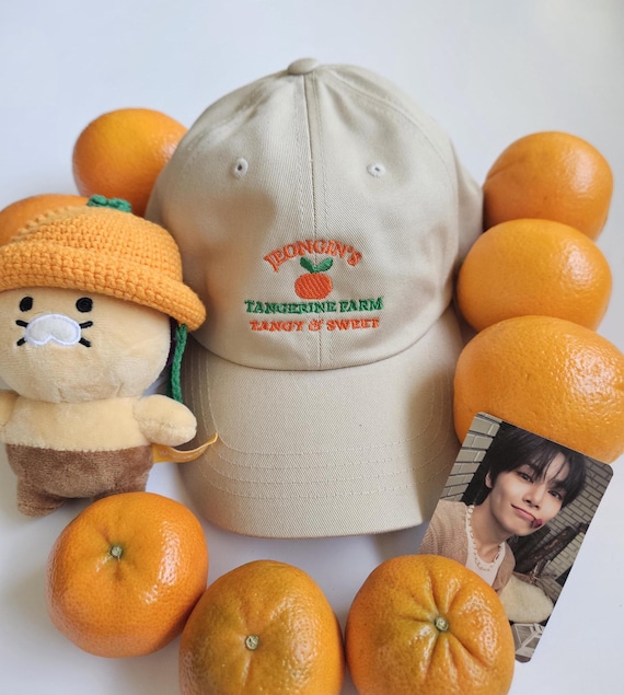 Stray Kids SKZ Yang Jeongin's Tangerine Farm Embroidered Dad Cap