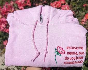 Stray Kids Han Jisung "Excuse me Noona but do you have a Boyfriend?" Embroidered Hoodie Merch