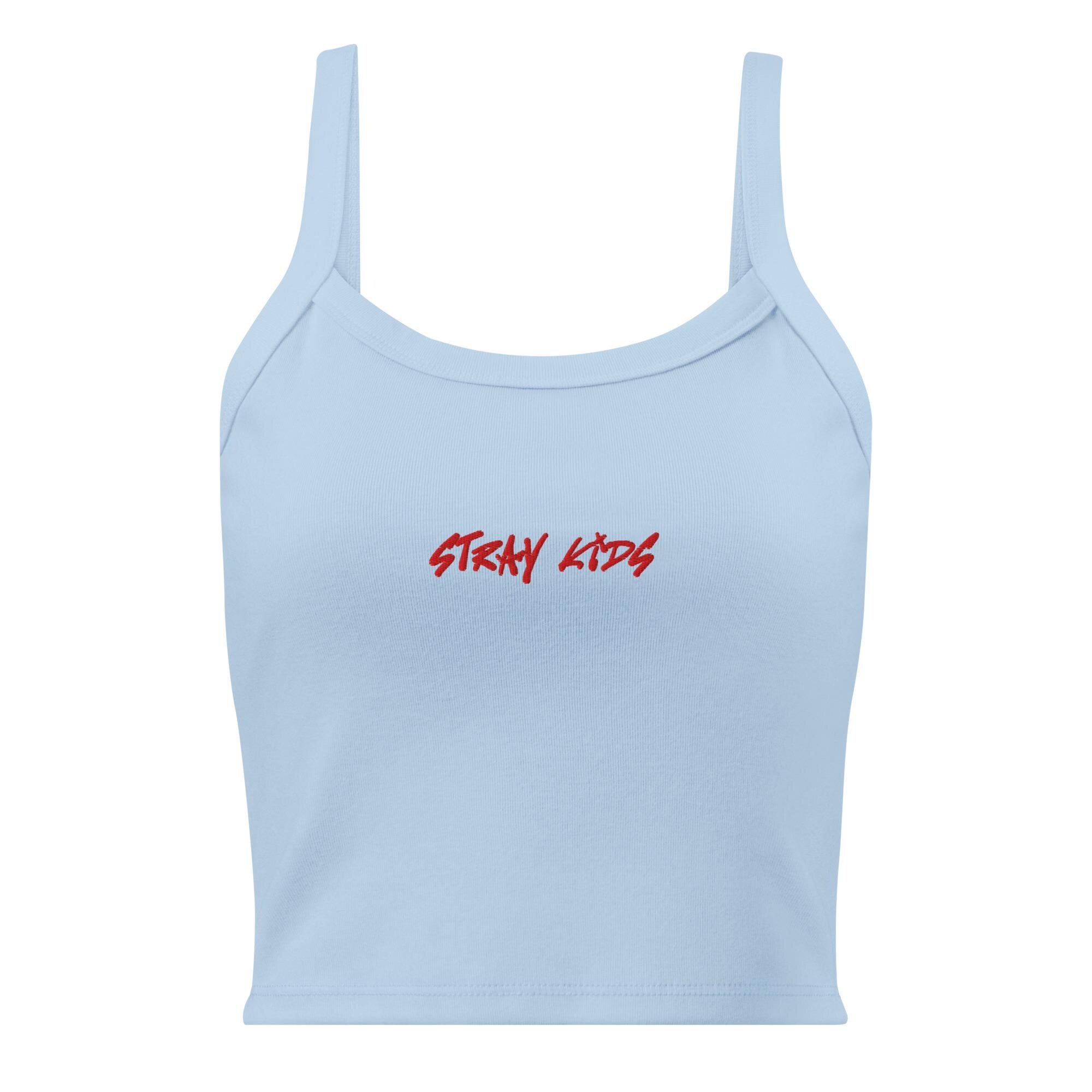 Stray Kids SKZ Embroidered Cropped Tank Top - Etsy