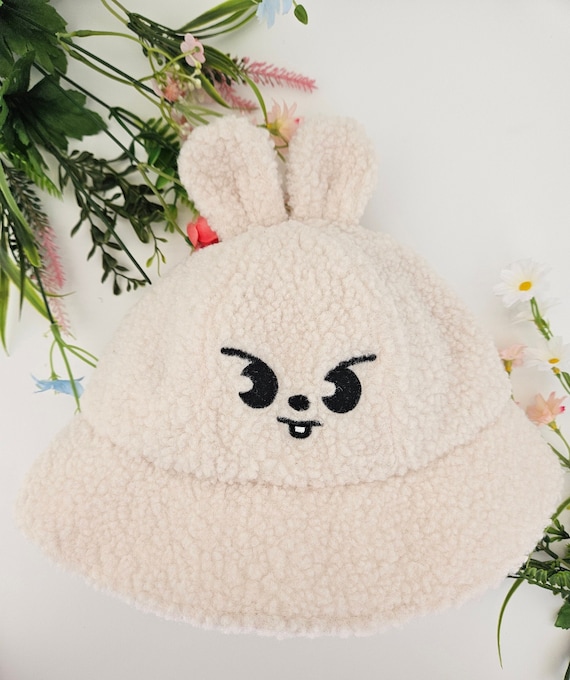 Stray Kids SKZ Skzoo Lee Know Leebit Fluffy Embroidered Bucket Hat