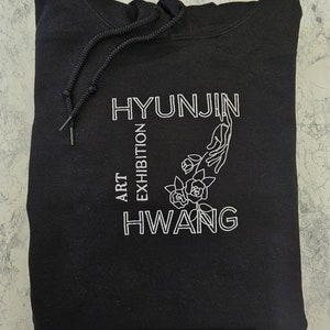 Stray Kids SKZ Hwang Hyunjin &quot;Art Exhibition&quot; Embroidered Hoodie Merch