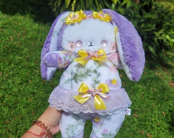 Floral Bunny - Jumbo Size Plushie