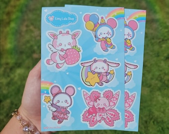 Cute Plushie Stickers - 2 Matte Sheets