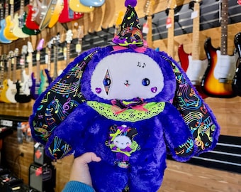 Rainbow Music Bunny - Jumbo Size Plushie