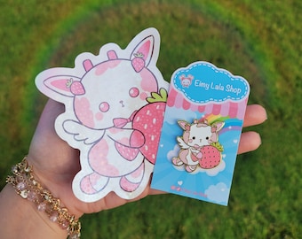 Vaca Fresa Rosa & Pegatina