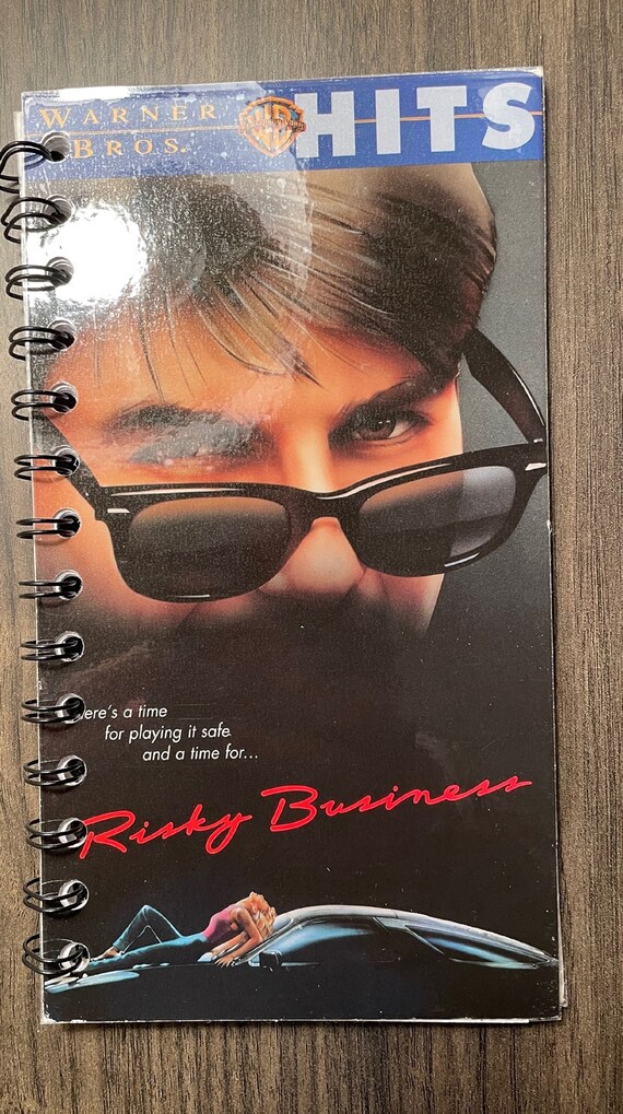 Retro Vintage Movie Journals & Notebooks - Risky Business VHS Medium - Tom Cruise - Handmade - Customizable - Recycled