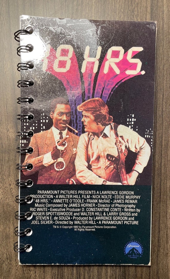 Retro Vintage Movie Journals & Notebooks - 48 Hrs - Murphy - Nolte - VHS - Handmade -Blank Paper - Recycled