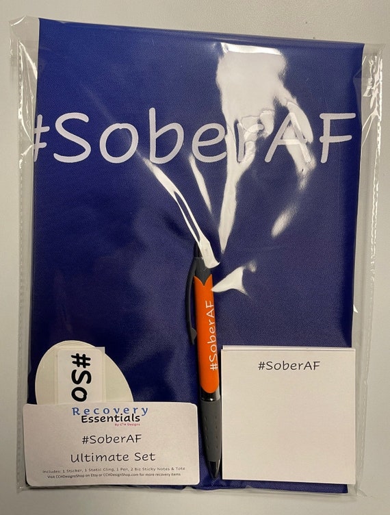 SoberAF Ultimate Set - Pen, Post It Notes, Tote