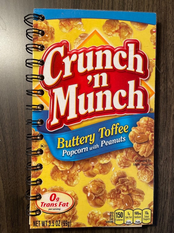 Foodie Journals & Notebooks - Crunch n Munch - Handmade - Recycled Boxes - Save the Earth