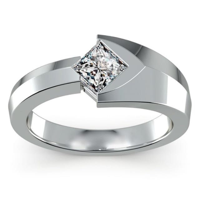 Unisex Stainless Steel Tension Ring with Cubic Zirconia - NDS WEAR