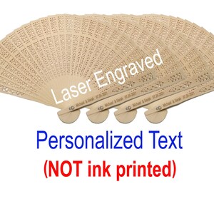 Custom Wedding fans; Personalized Wedding Favors; Laser Engraved fans for Beach & Summer; Monogram Wedding Fans; Special Event Fans Favors