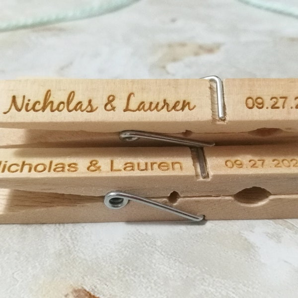 Wedding Clothespins Etsy