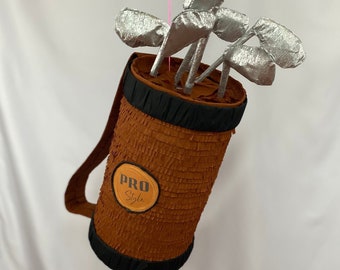 Golf Clubs Piñata, the ultimate party game for a pro golfer, ideal for birthdays and Fathers Day celebrations  and retirement parties