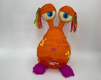 Cute Monster Piñata, an ideal Monster party game for birthday parties, Halloween & Monster Jams, this fabulous creature will bring the fun.