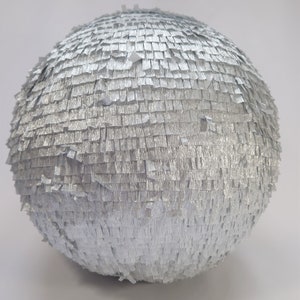 Disco ball Piñata, this shimmering mirror ball will compliment your disco party décor and is a fun party game for adults and children image 3