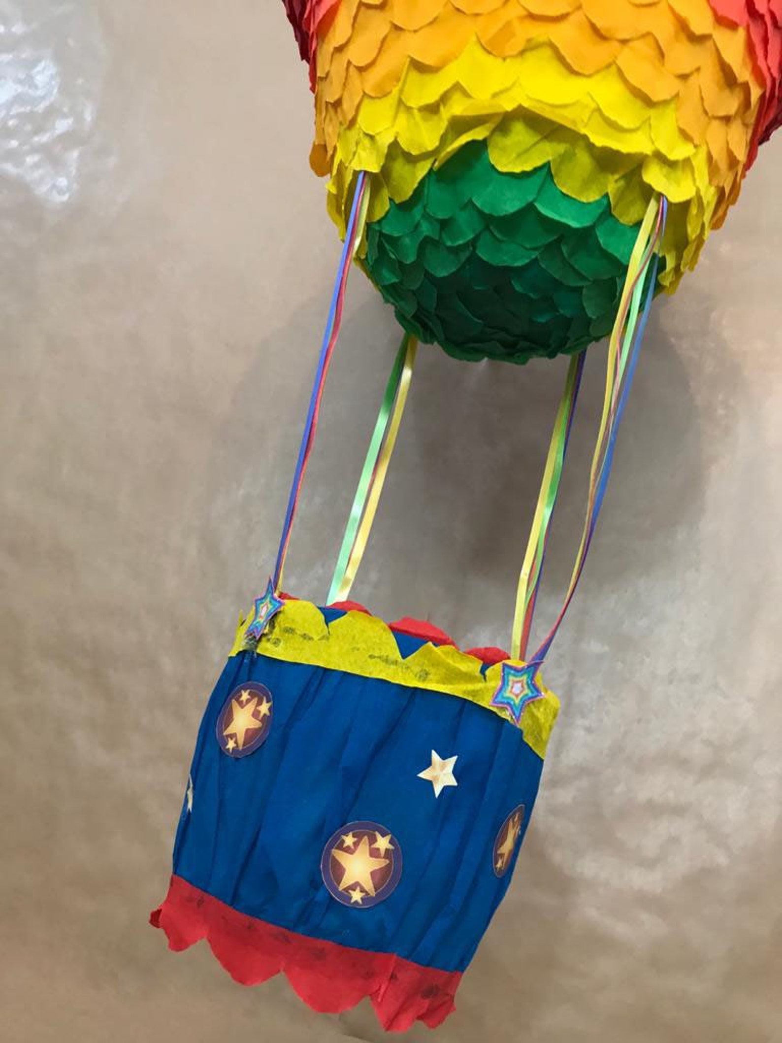 Colourful Handmade Hot Air Balloon Piñata Etsy
