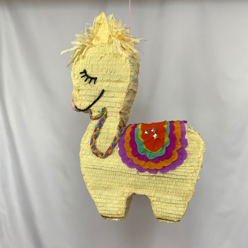 Llama Piñata, this lovely bohemian llama is the perfect party game for llama lovers, ideal for birthday parties & llama themed baby showers image 3