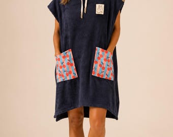 Handgefertigter Bambus Surf Poncho, Spa Geschenk für Sie, Surf Poncho, Geschenk für Schwestern, Bademantel, Galentines Geschenke, Spa & Entspannung, Sommer Shirt