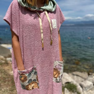 Handmade Bamboo Poncho For Her, Custom Made Surf Poncho, Changing Robe, Hooded Towel, Surf Hoodie Swim, Surf Poncho, Surf Poncho For Her