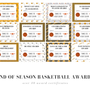 End of Season Basketball Award Certificates | 30+ basketball certificates
