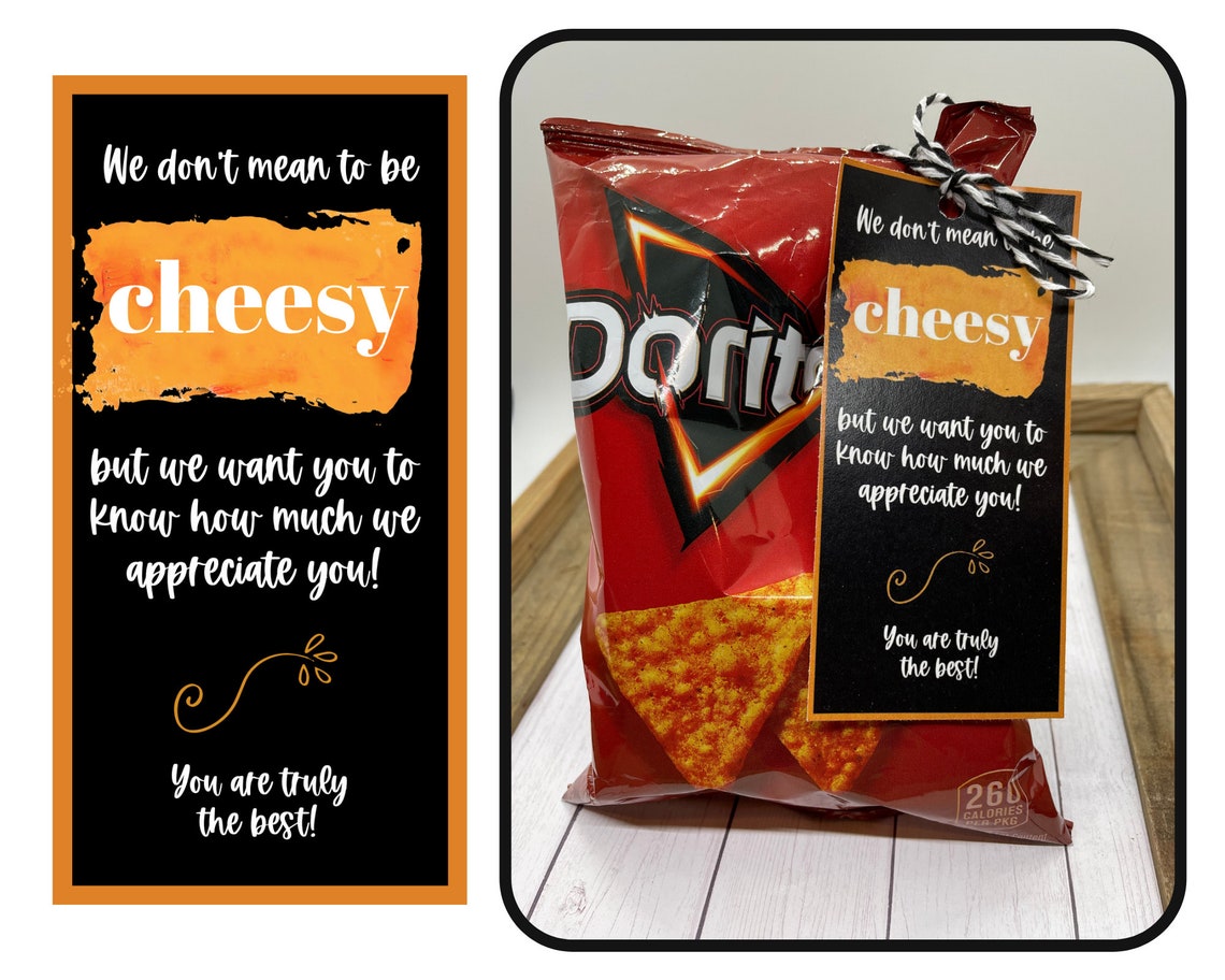 Cheetos Printable Tags Thank You Candy tags Thank You | Etsy