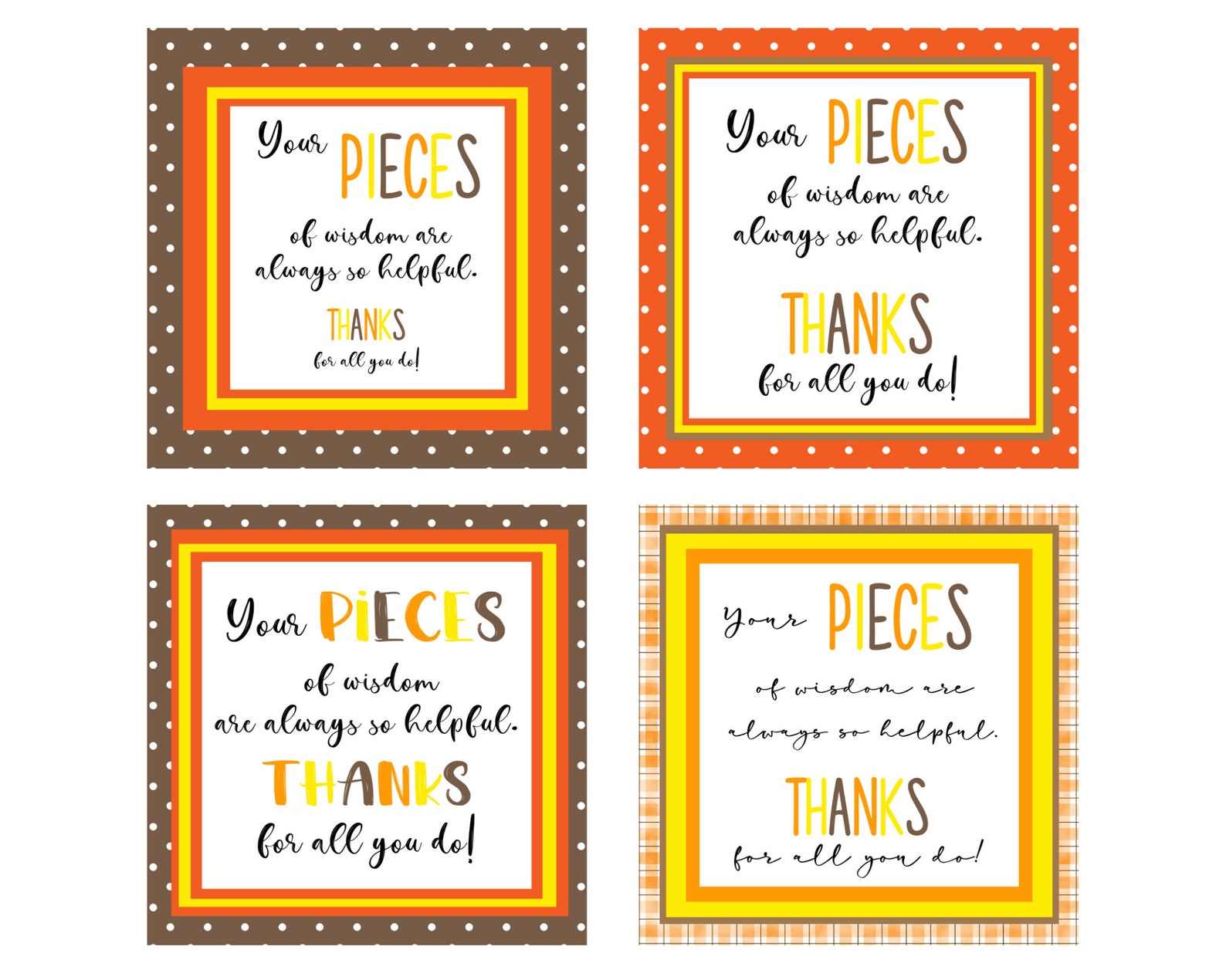Reeses Pieces Candy Printable Tags Thank You Candy tags Etsy